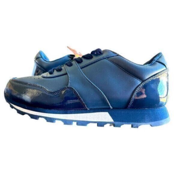 NIB - Perry Ellis Men’s Portfolio Blue Sneaker Lace Up Tennis Shoe - Size 8.5 - Picture 1 of 9